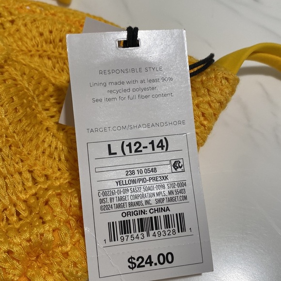 NWT Target crochet bikini top. Size L - Picture 6 of 6